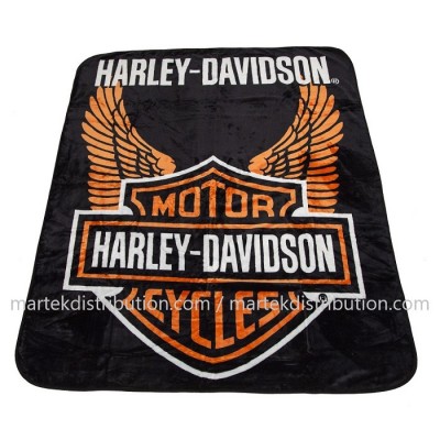 Couverture Harley-Davidson en peluche